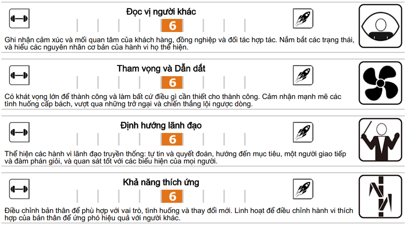 Báo cáo về Tố chất Định hướng Lãnh đạo qua TraitMap