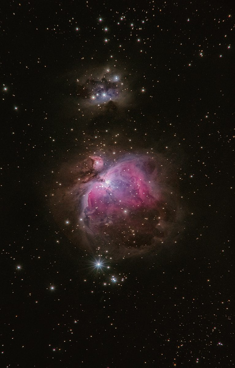 orion nebula in night sky